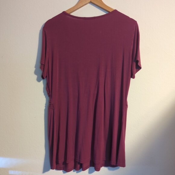 Zeagoo Short Sleeve Pleated Empire Waist Blouse Size XL - Picture 6 of 7